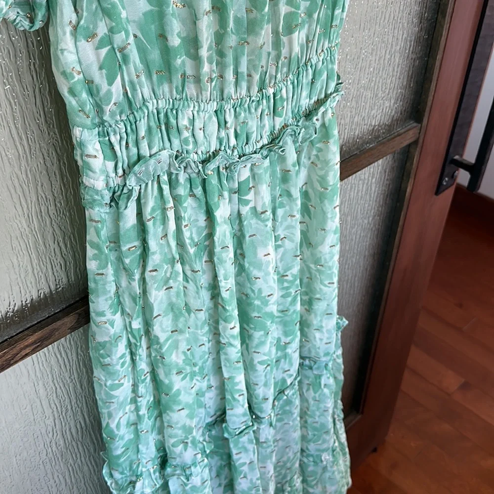 Shoshanna Selene dress in size 6 in a light green and white floral. - Picture 15 of 16